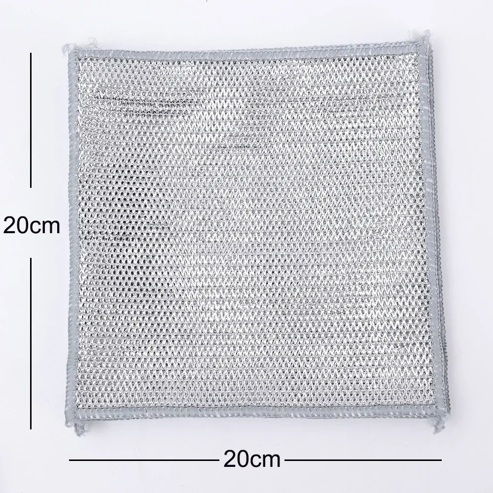 10/20-piece Set of Non-stick Oil Cleaning Tools Useful Things for Kitchen 20cm Dishcloth Metallic Line Home Bowl Cloth Goods