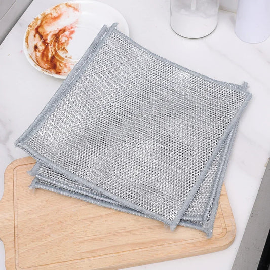 10/20-piece Set of Non-stick Oil Cleaning Tools Useful Things for Kitchen 20cm Dishcloth Metallic Line Home Bowl Cloth Goods